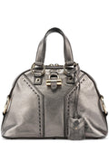 160950 Metallic Leather Muse Tote Bag