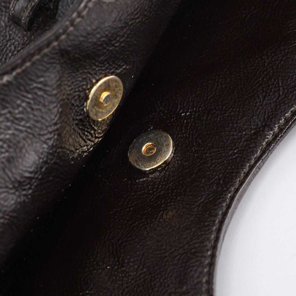 177739 Brown Patent Leather Metropolis Bag