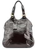 177739 Brown Patent Leather Metropolis Bag