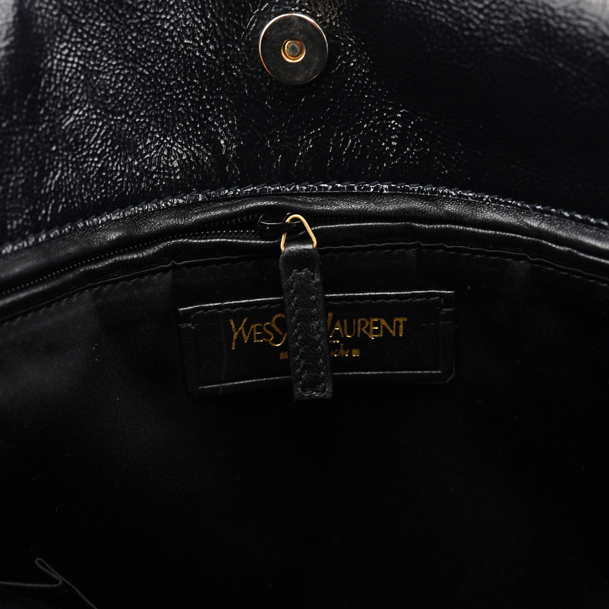177739 Navy Patent Leather Metropolis Shoulder Bag