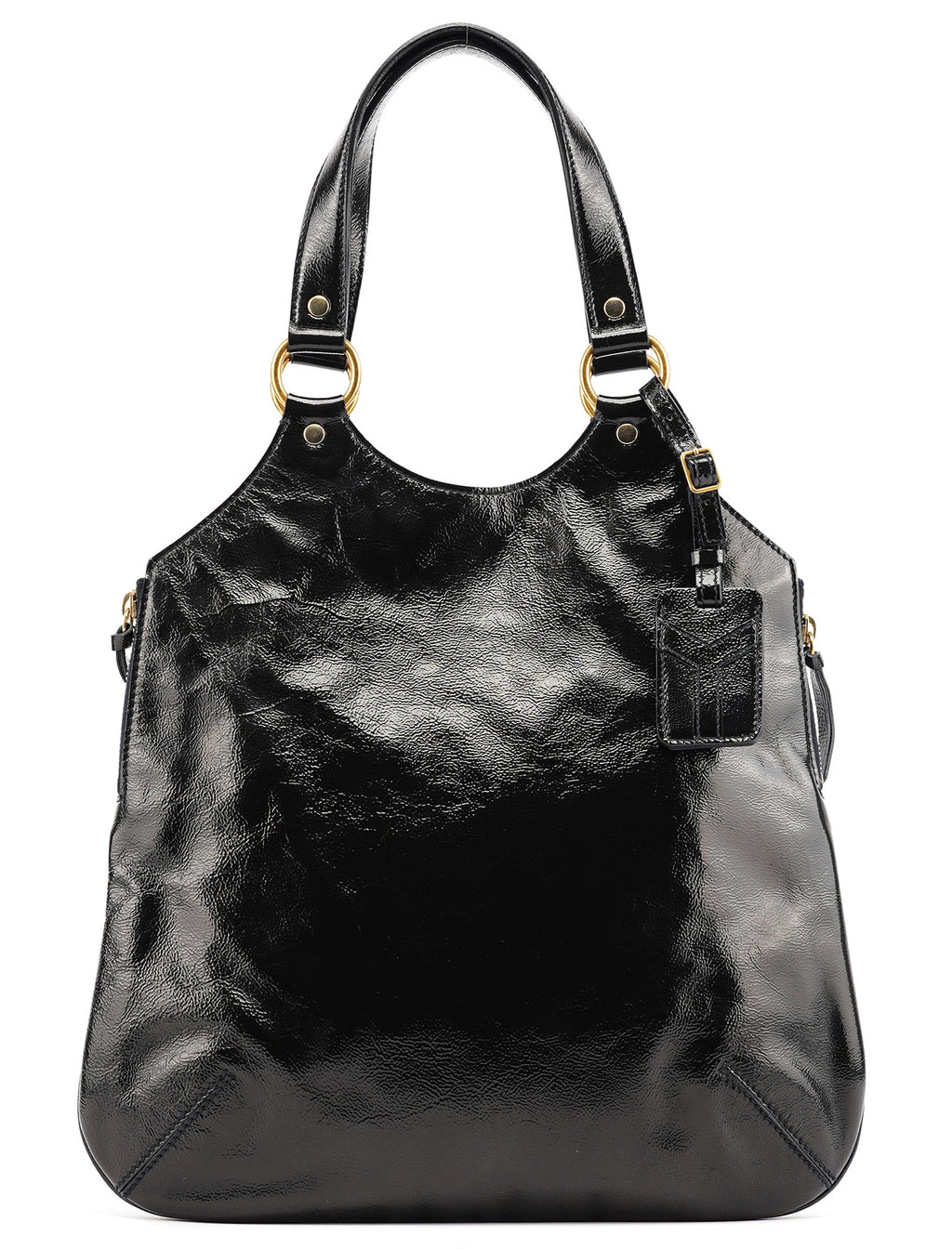 177739 Navy Patent Leather Metropolis Shoulder Bag