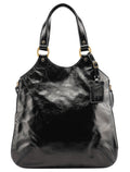 177739 Navy Patent Leather Metropolis Shoulder Bag