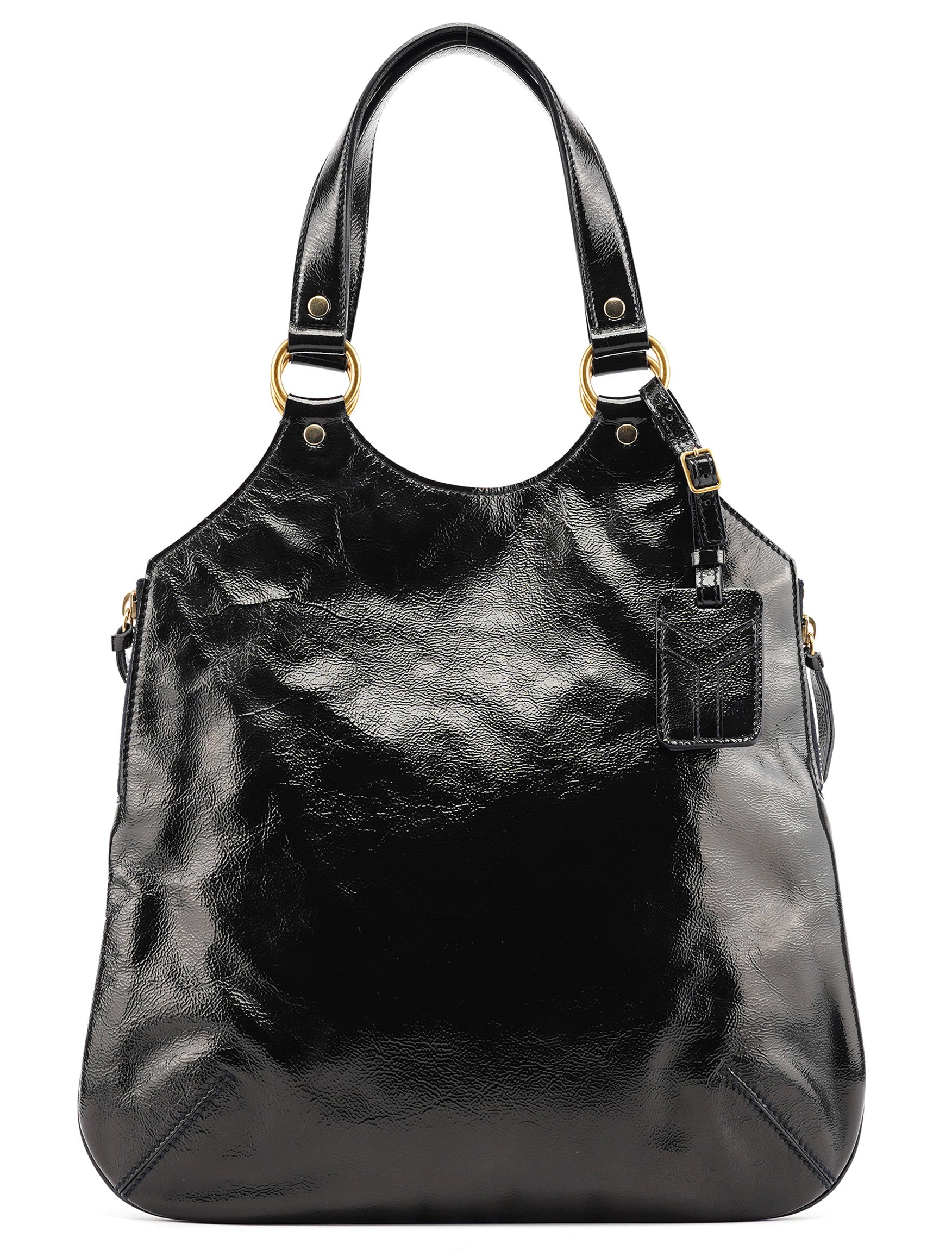 177739 Navy Patent Leather Metropolis Shoulder Bag
