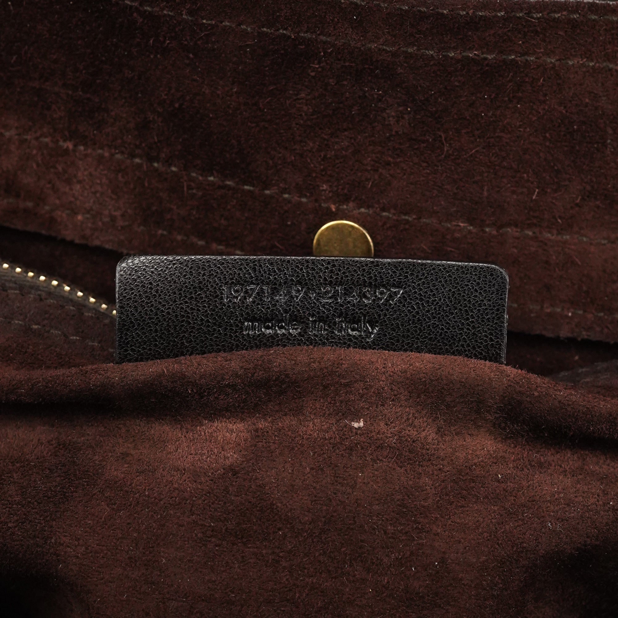 197149 Gold Leather Muse Two Bag
