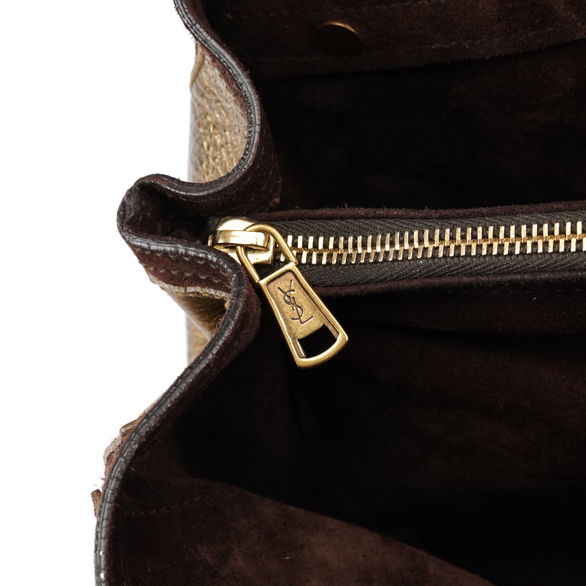 197149 Gold Leather Muse Two Bag
