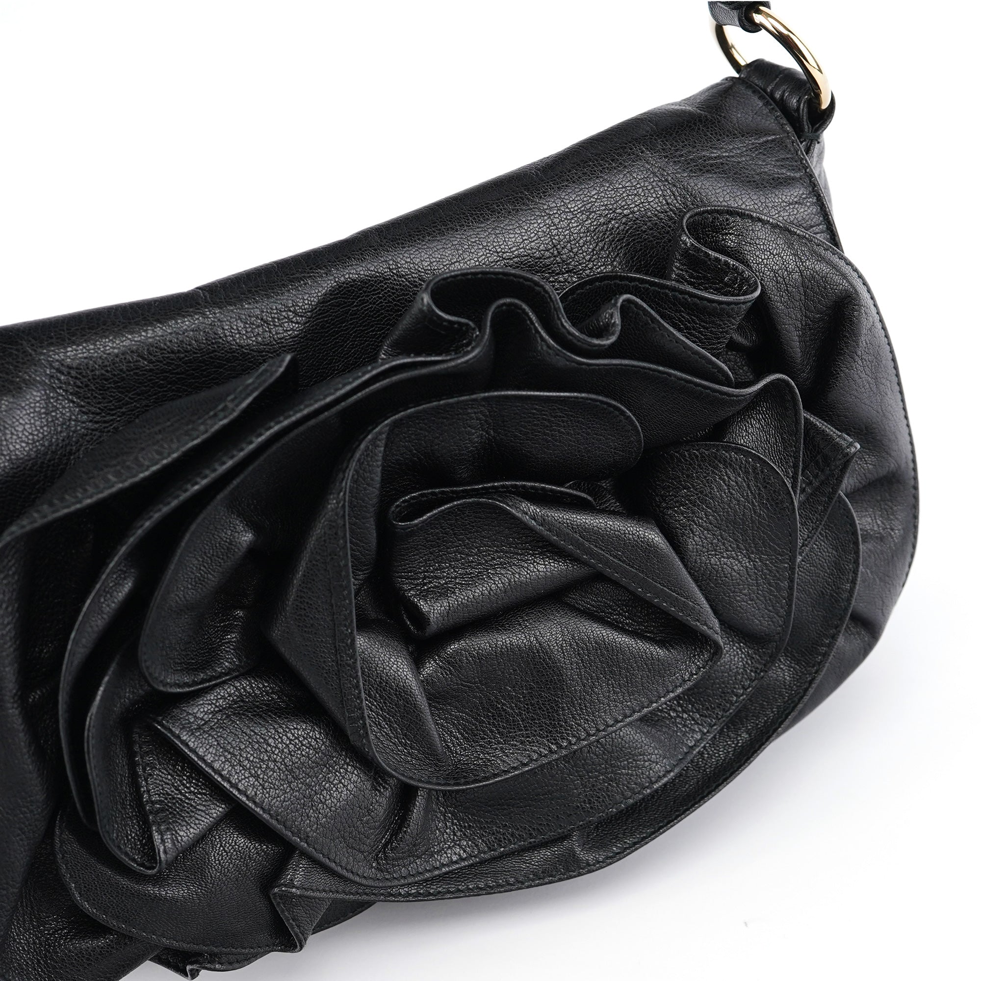 2003 Black Calfskin Nadja Shoulder Bag