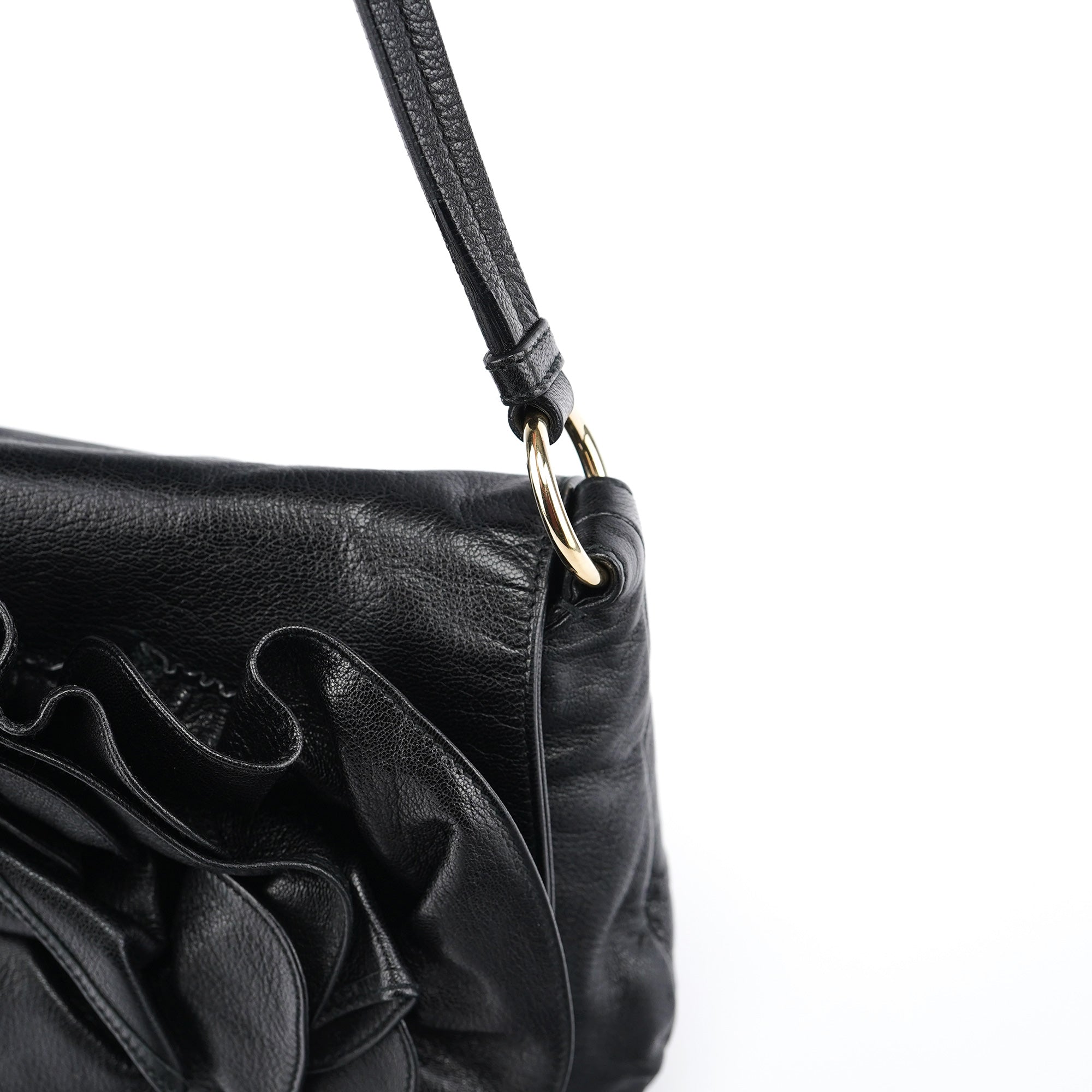 2003 Black Calfskin Nadja Shoulder Bag