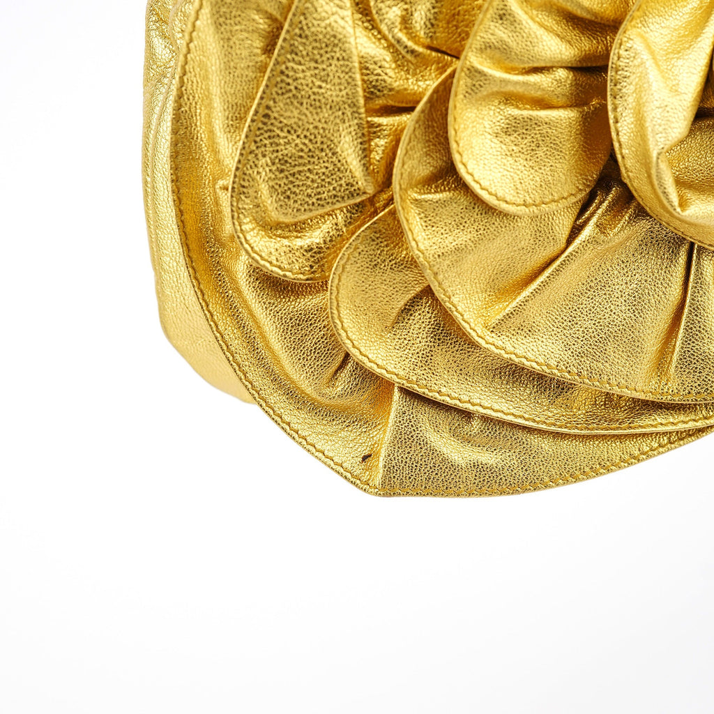 2003 Gold Leather Chain Nadja Shoulder Bag