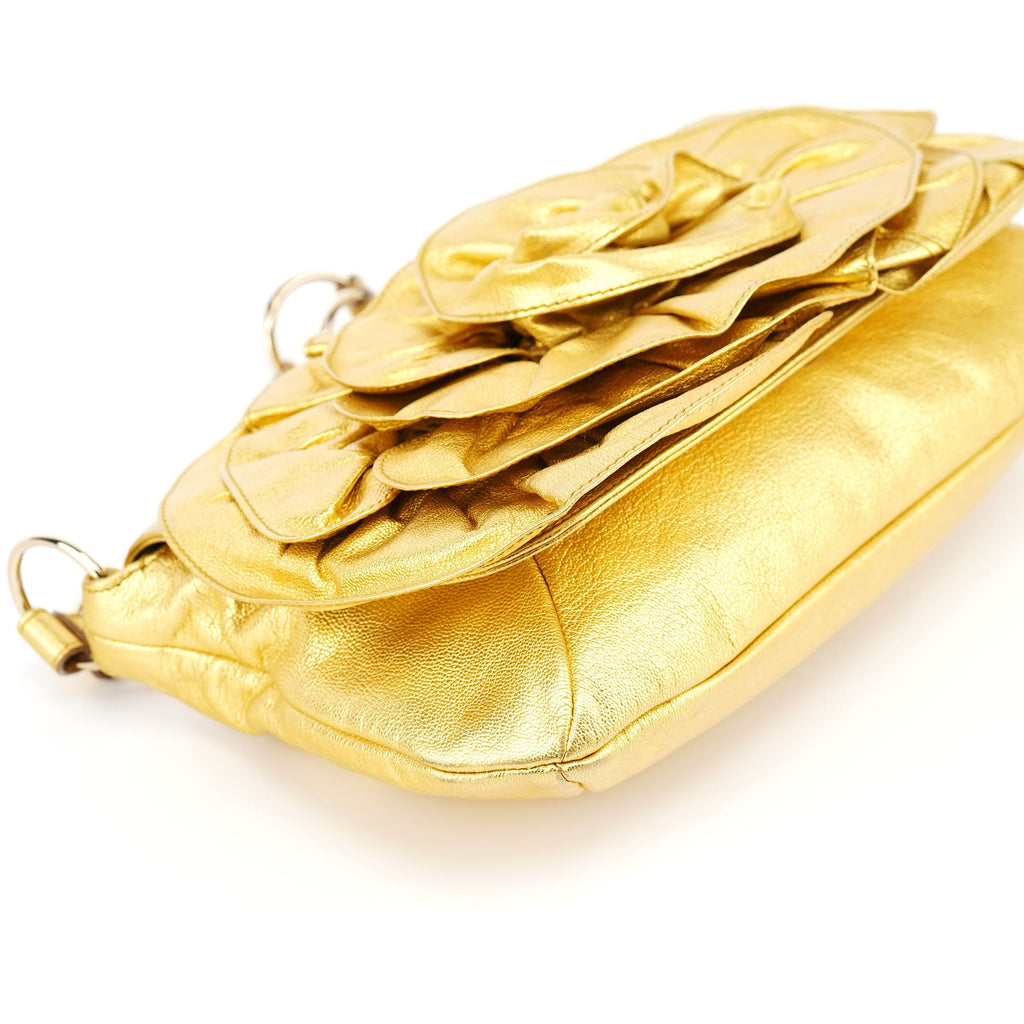 2003 Gold Leather Chain Nadja Shoulder Bag