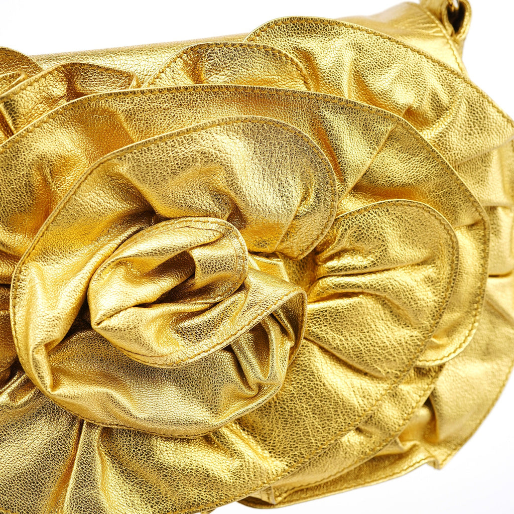 2003 Gold Leather Chain Nadja Shoulder Bag