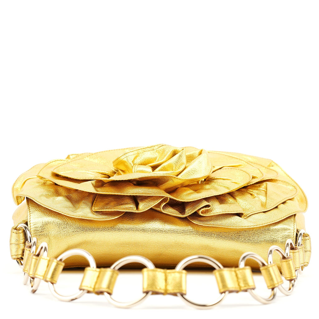2003 Gold Leather Chain Nadja Shoulder Bag