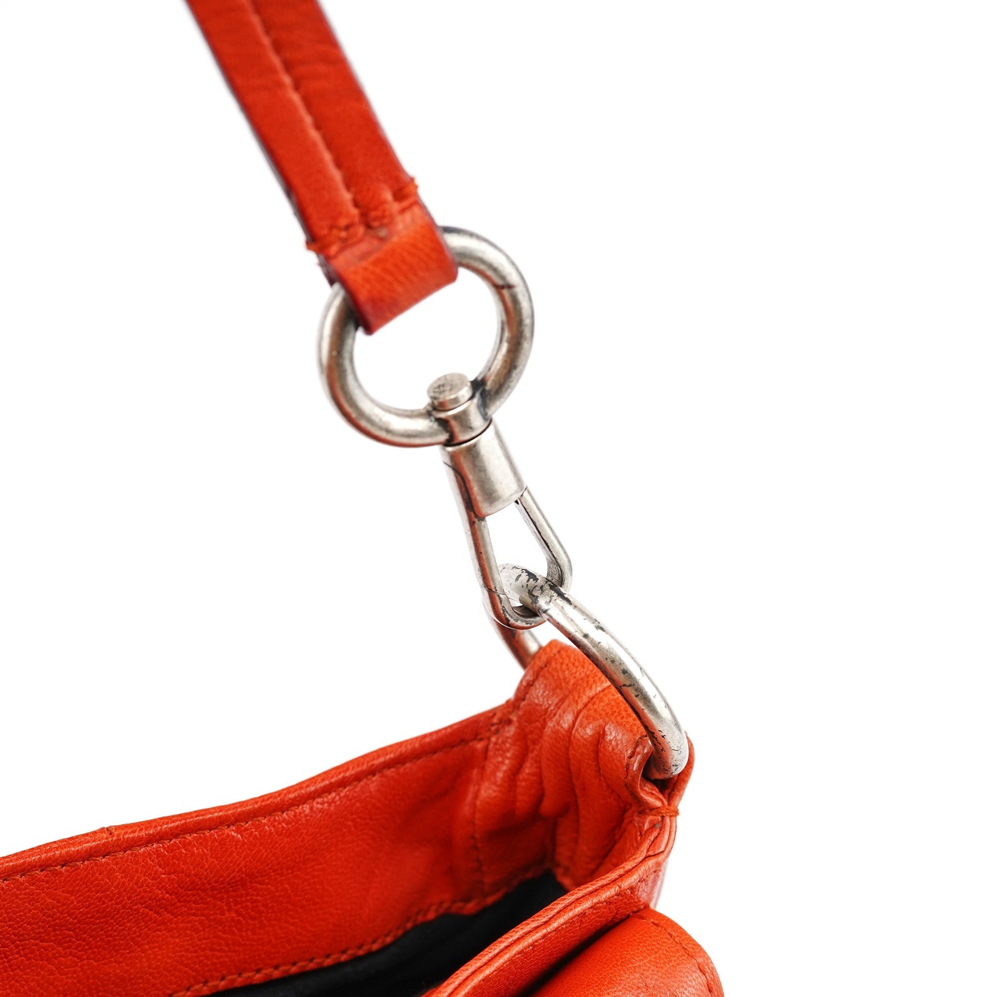 2003 Orange Leather Nadja Shoulder Bag