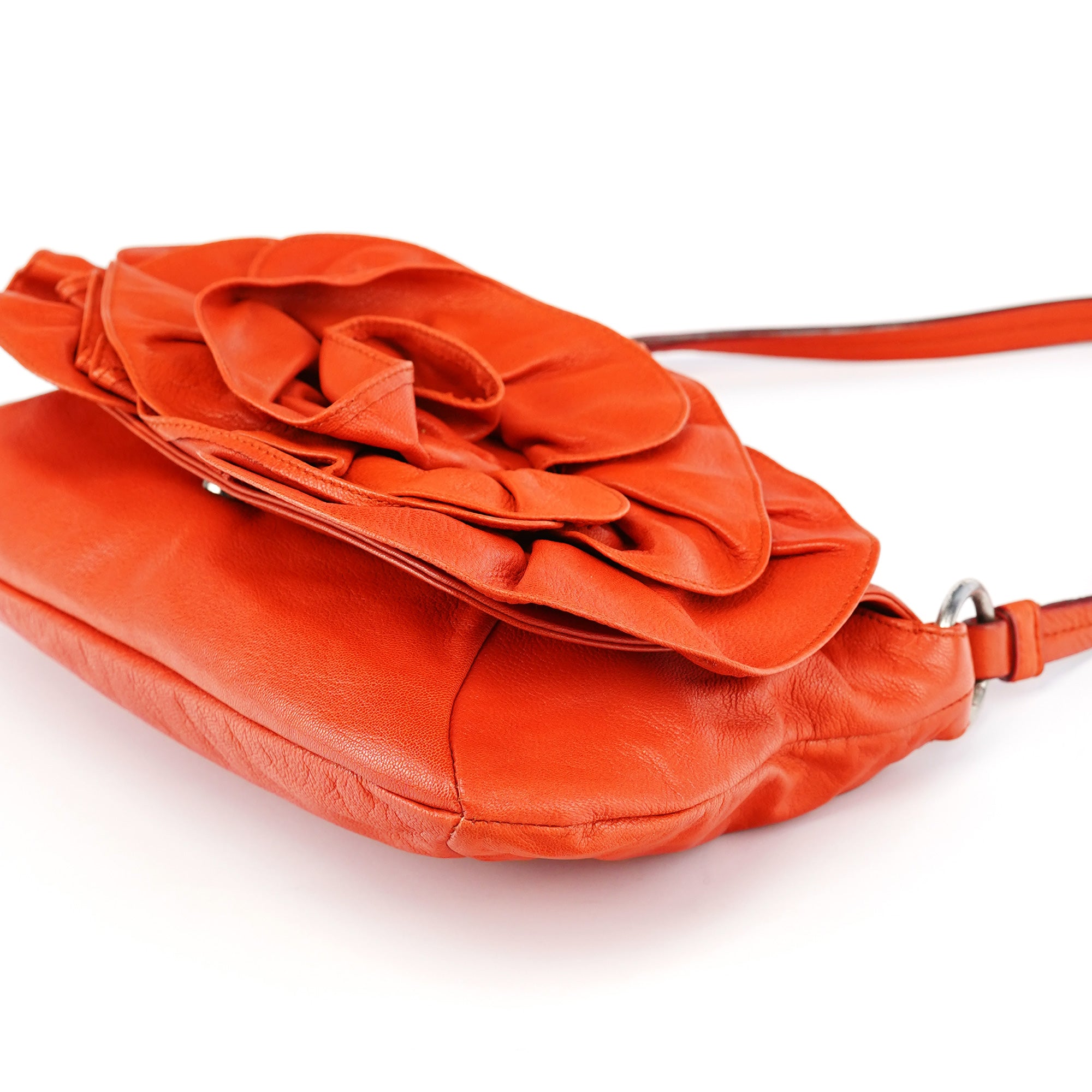 2003 Orange Leather Nadja Shoulder Bag
