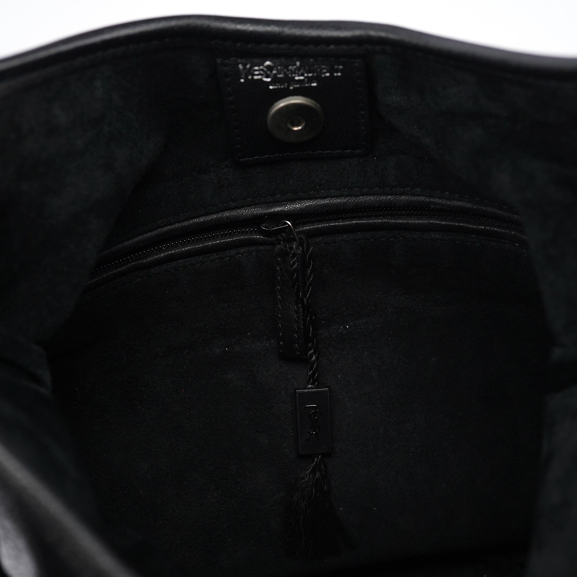2004 Black Leather Saint Tropez Shoulder Bag