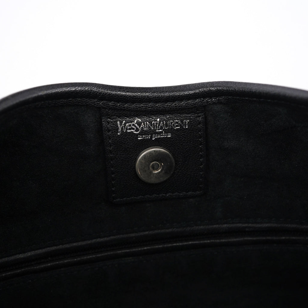 2004 Black Leather Saint Tropez Shoulder Bag