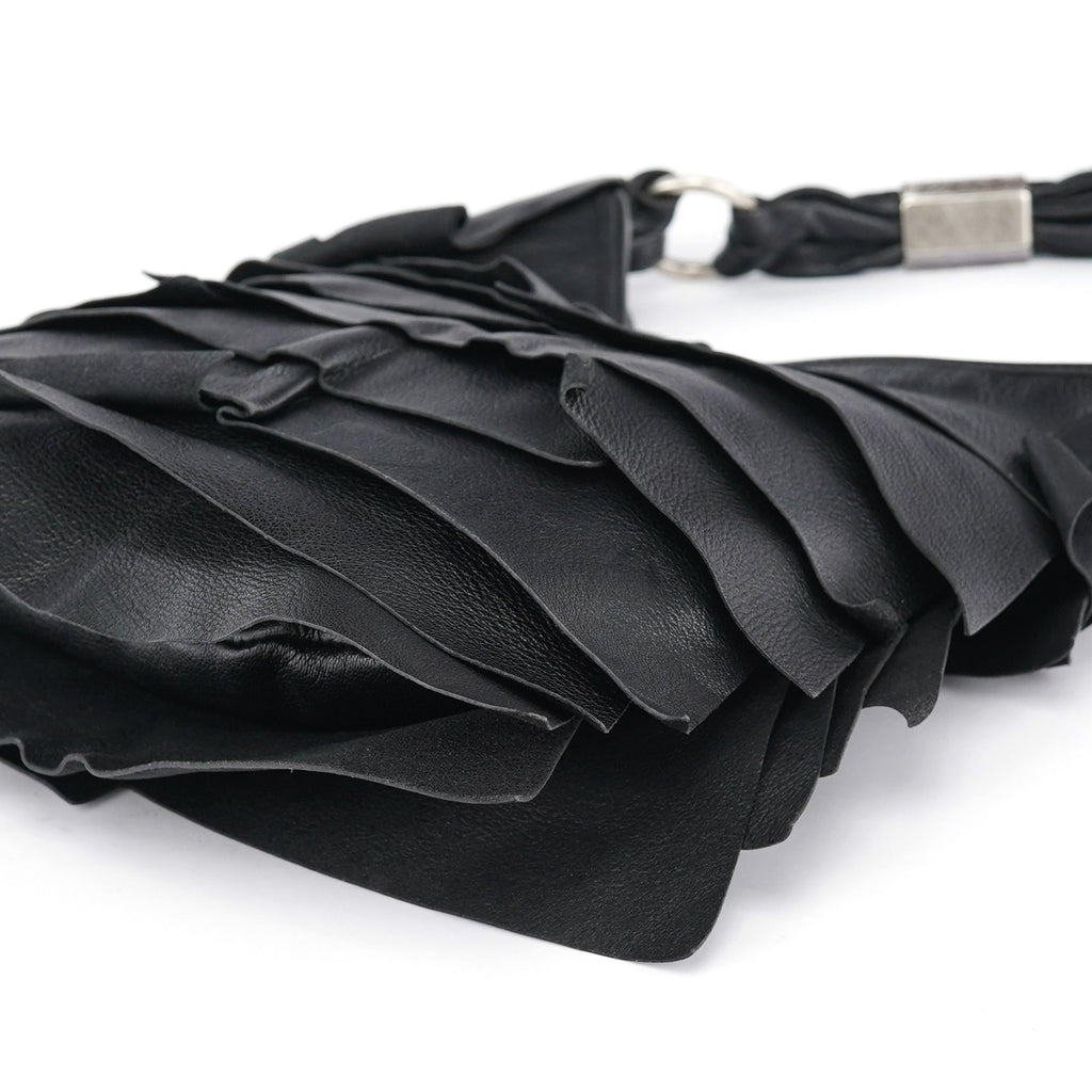 2004 Black Leather Saint Tropez Shoulder Bag