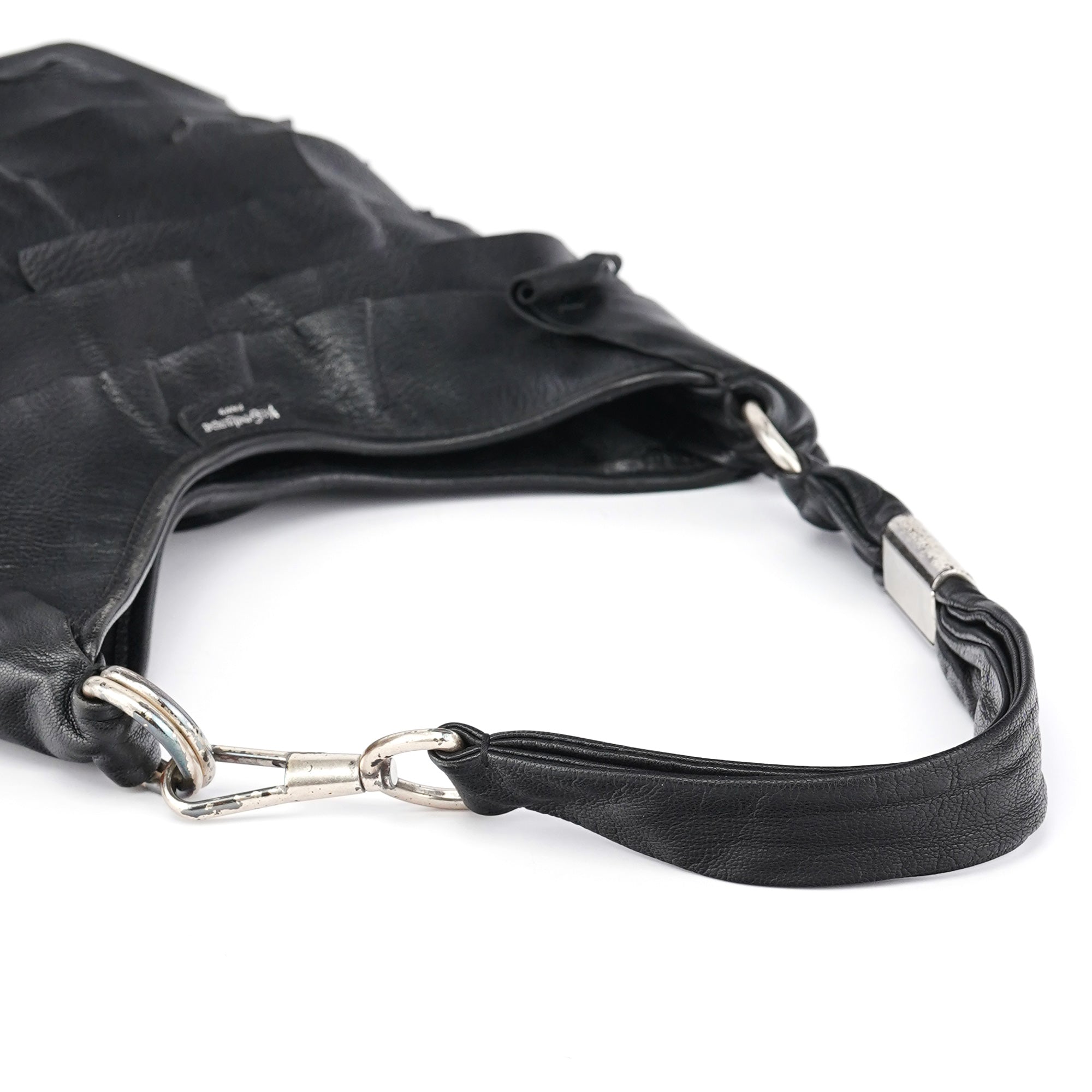 2004 Black Leather Saint Tropez Shoulder Bag