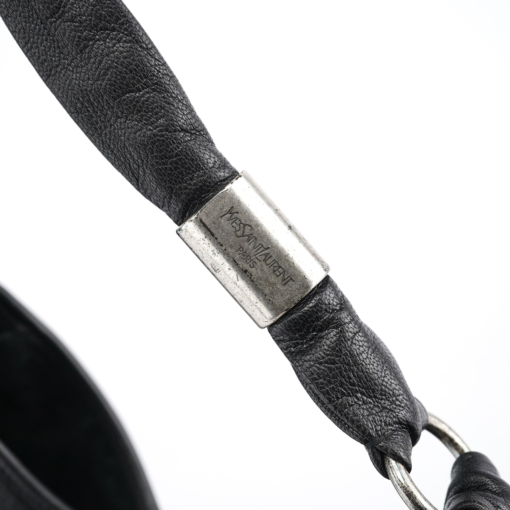 2004 Black Leather Saint Tropez Shoulder Bag