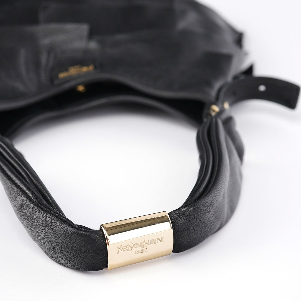 2004 Black Leather St Tropez Shoulder Bag