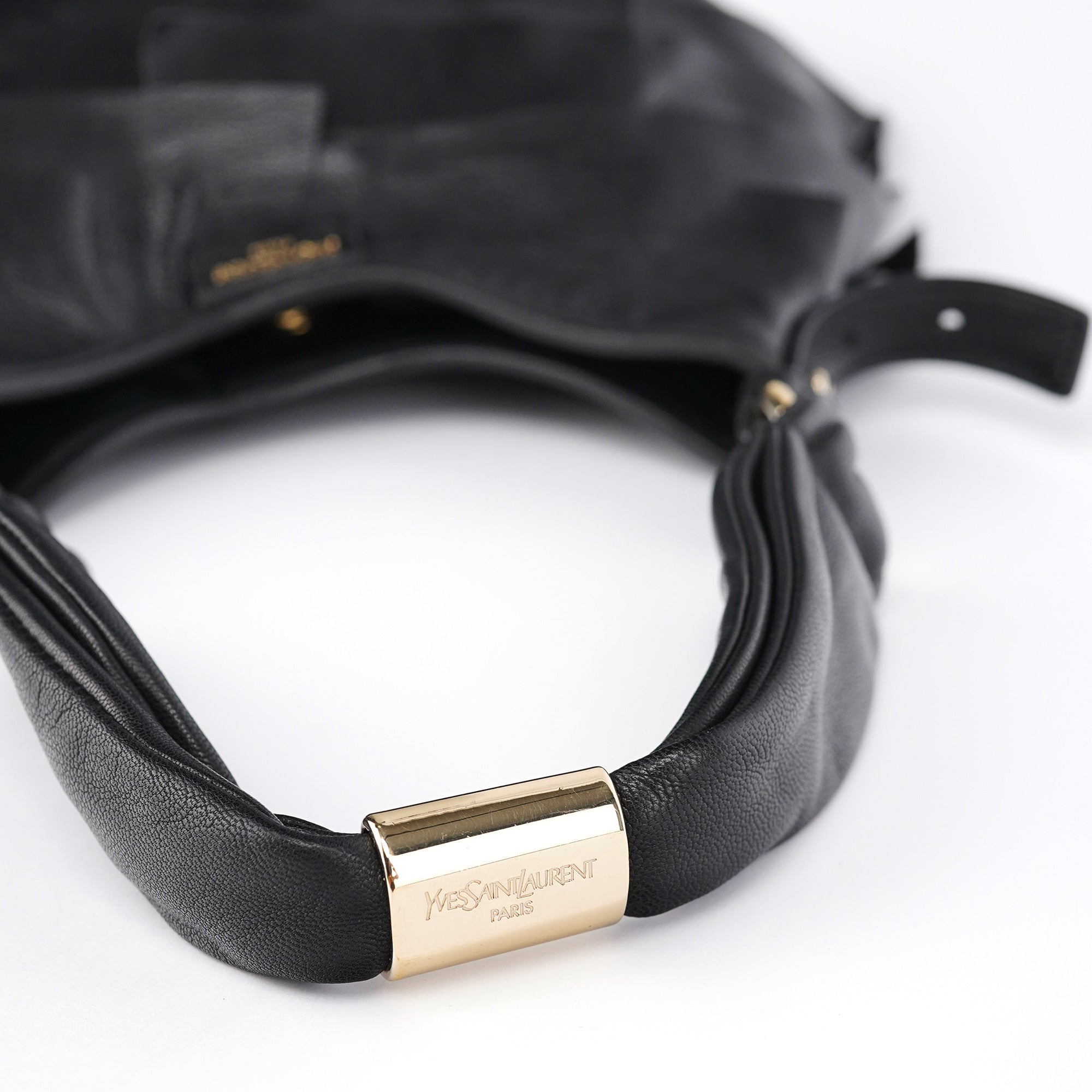 2004 Black Leather St Tropez Shoulder Bag