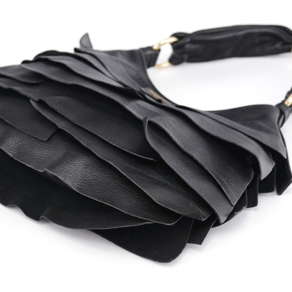 2004 Black Leather St Tropez Shoulder Bag