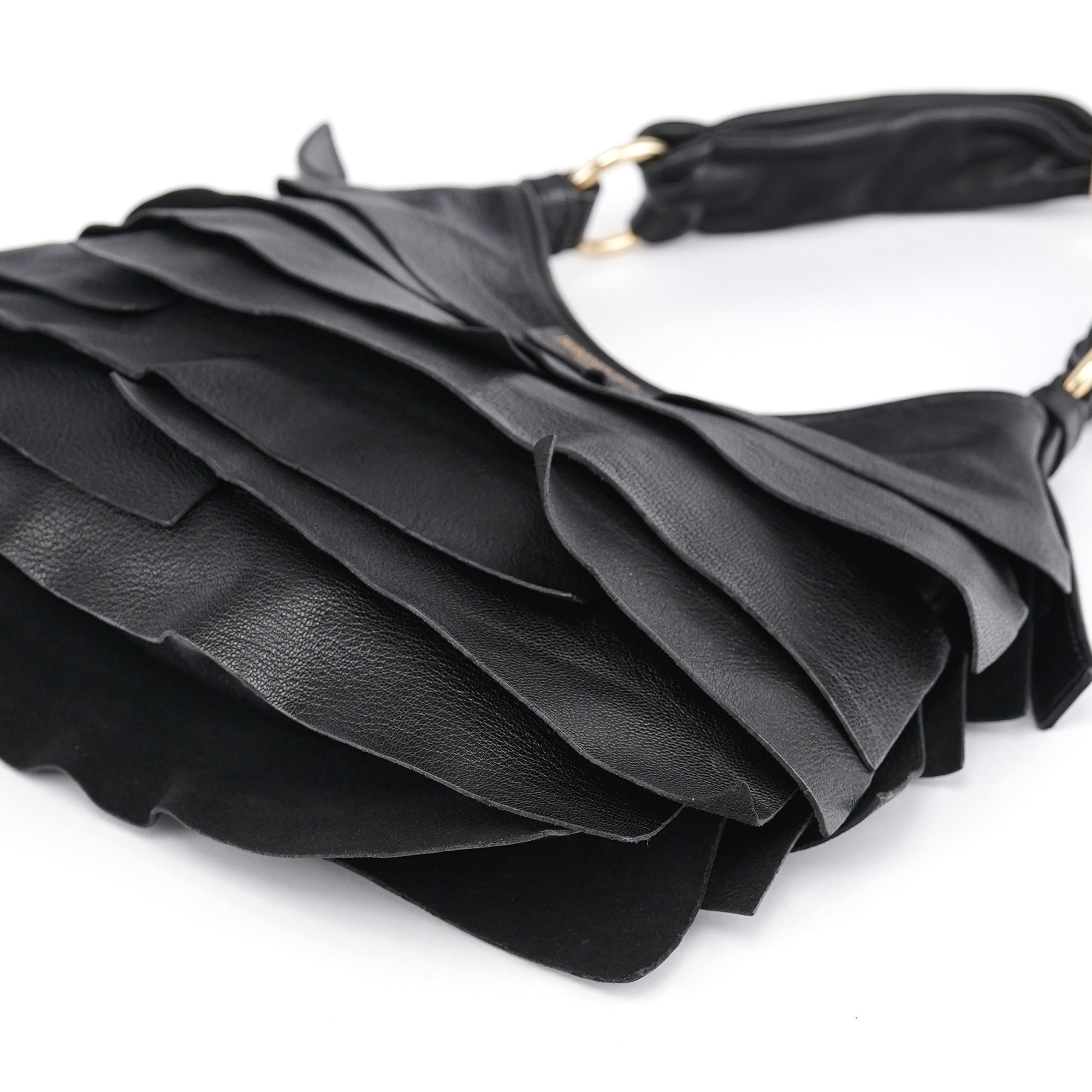 2004 Black Leather St Tropez Shoulder Bag