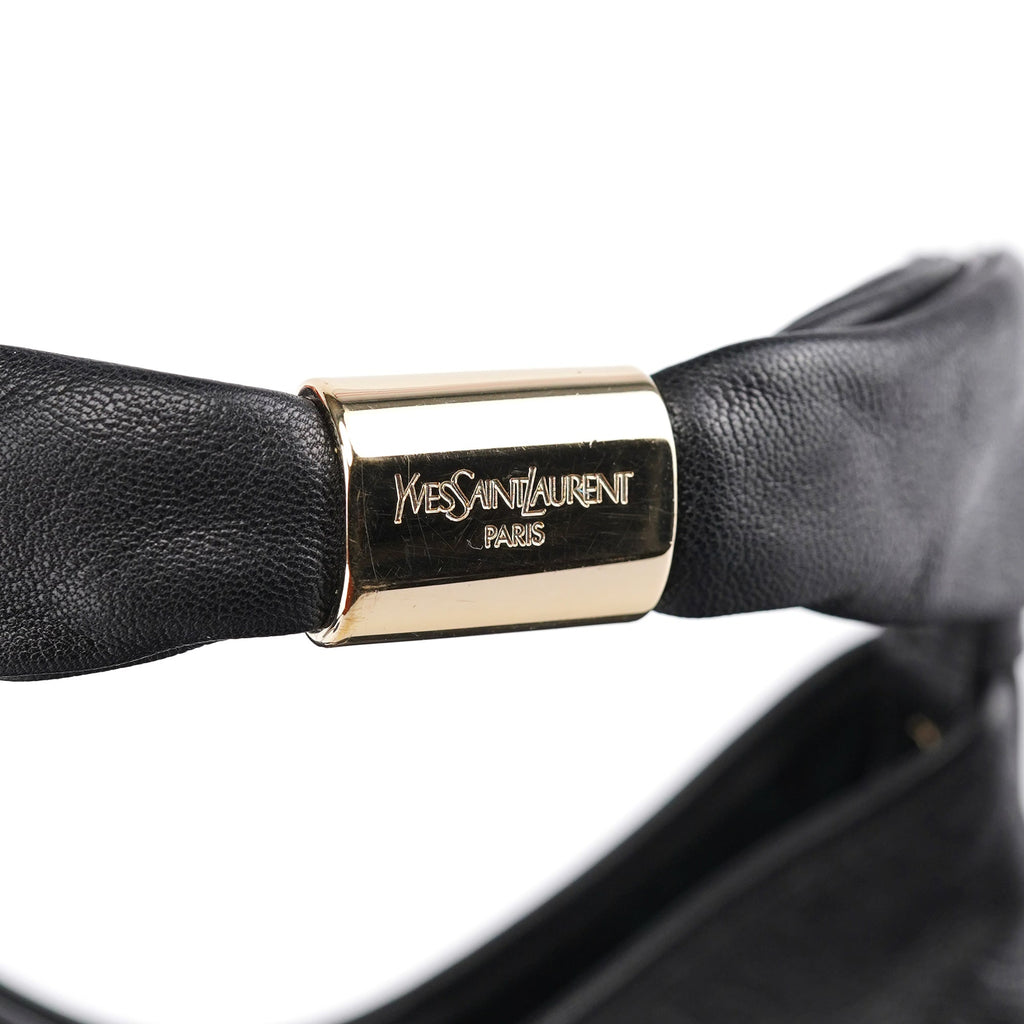 2004 Black Leather St Tropez Shoulder Bag
