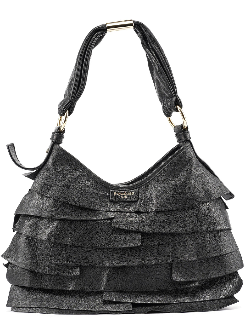 2004 Black Leather St Tropez Shoulder Bag