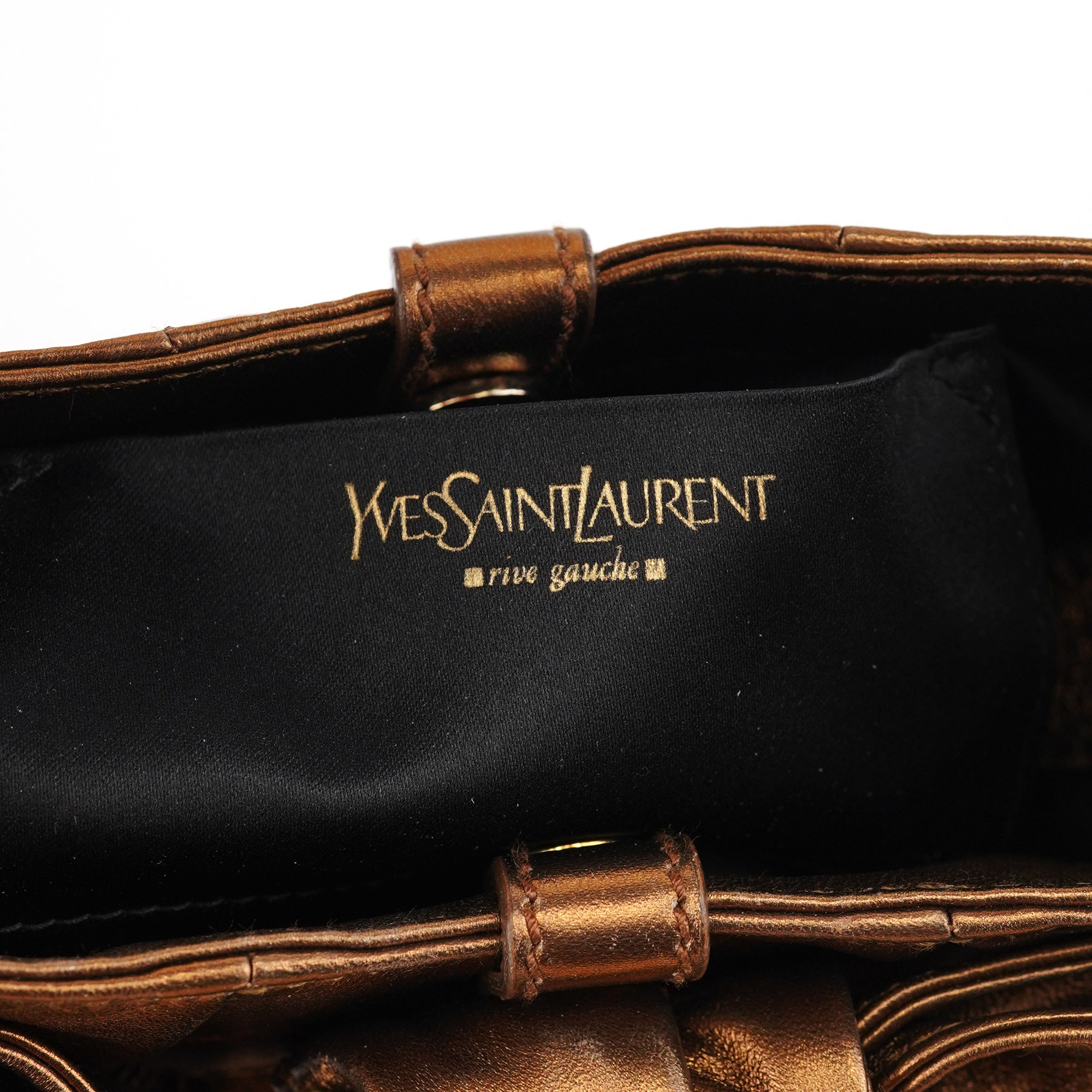 2004 Bronze Leather Bow Shoulder Bag