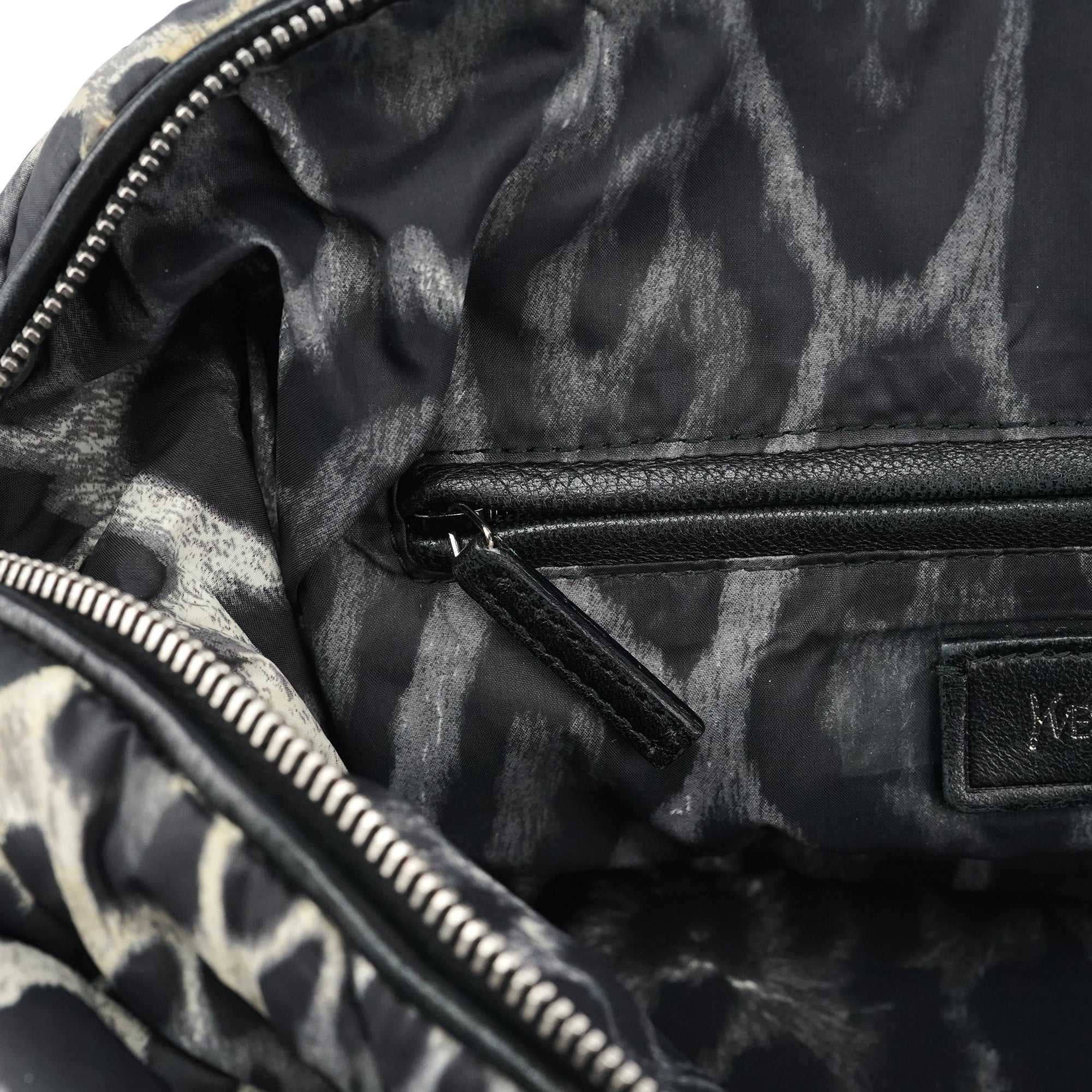 208315 Leopard Nylon Y Boston Bag