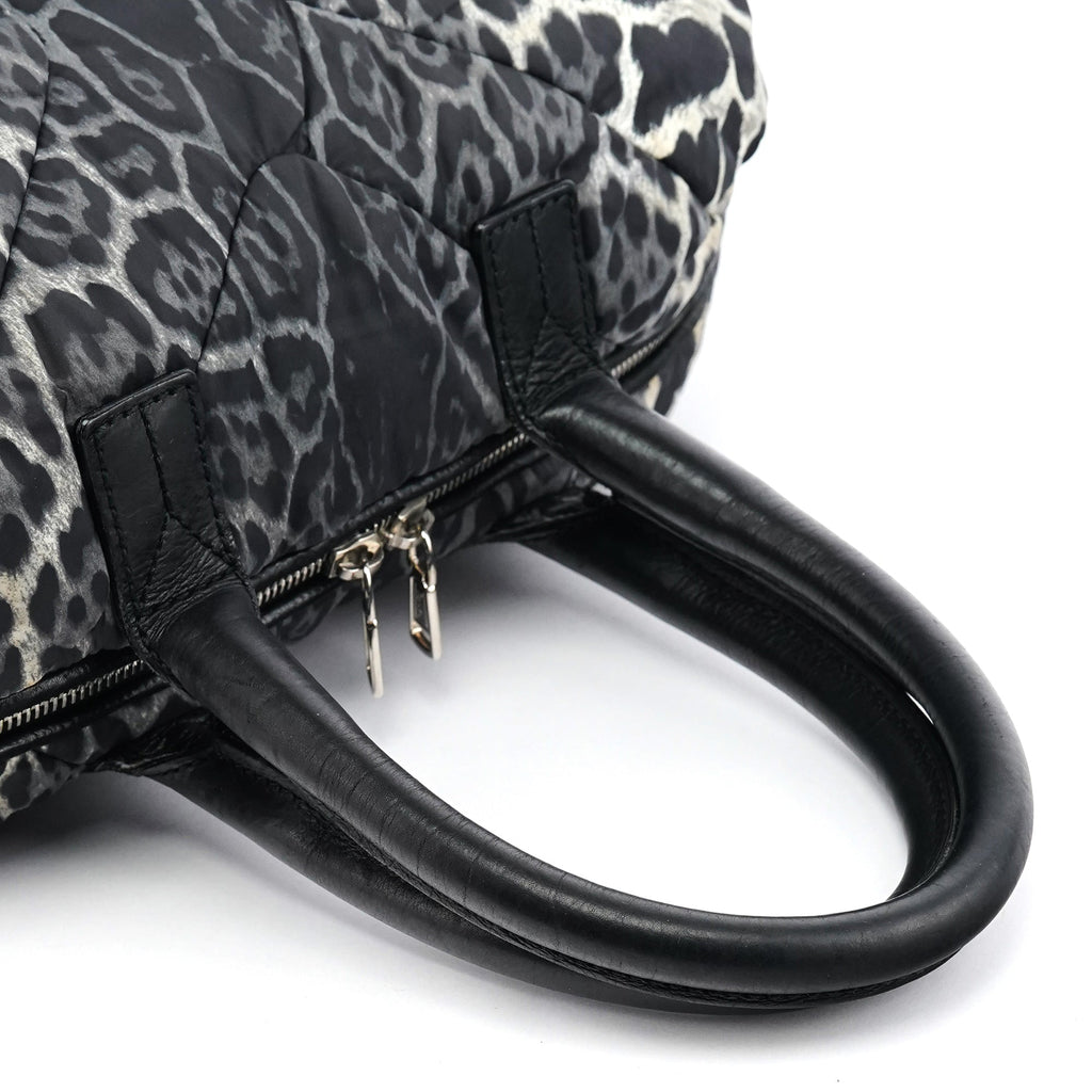 208315 Leopard Nylon Y Boston Bag