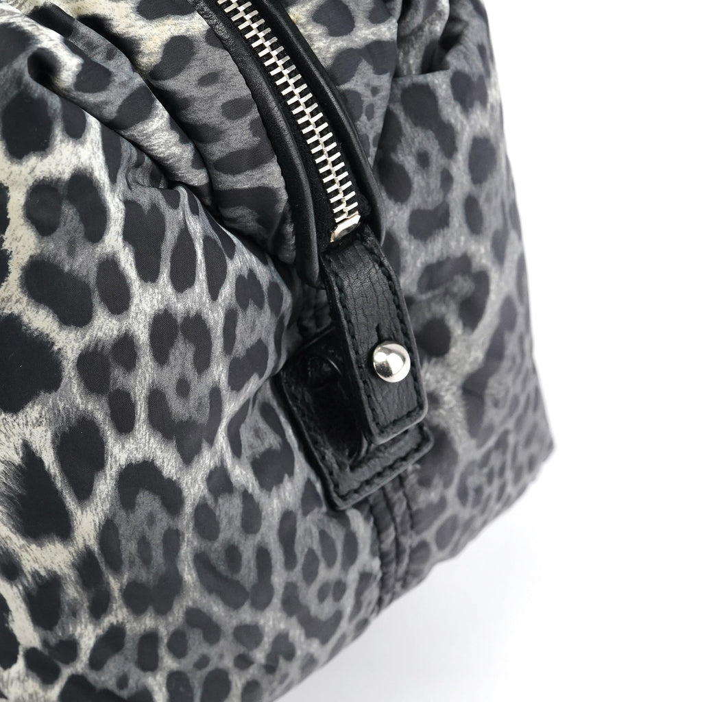 208315 Leopard Nylon Y Boston Bag