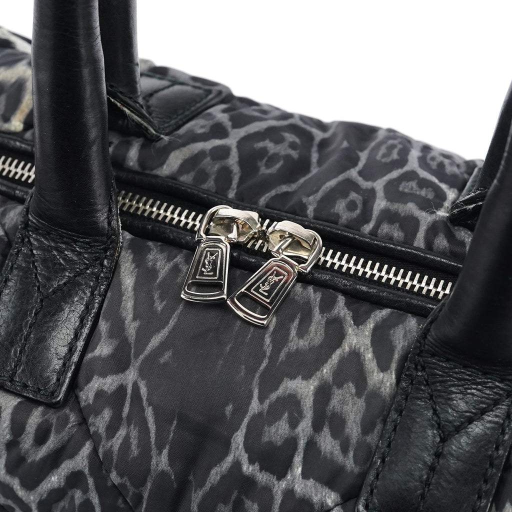 208315 Leopard Nylon Y Boston Bag