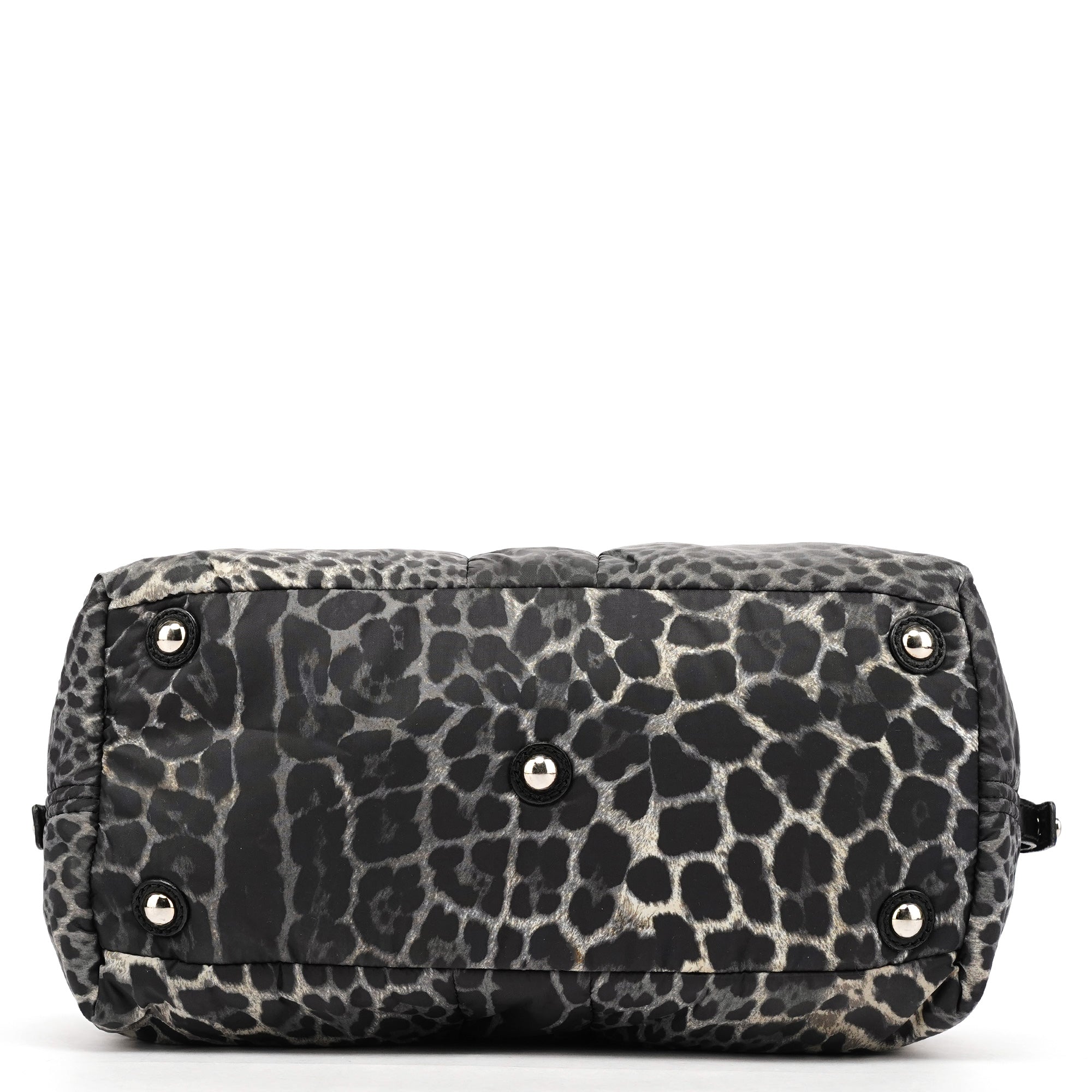 208315 Leopard Nylon Y Boston Bag