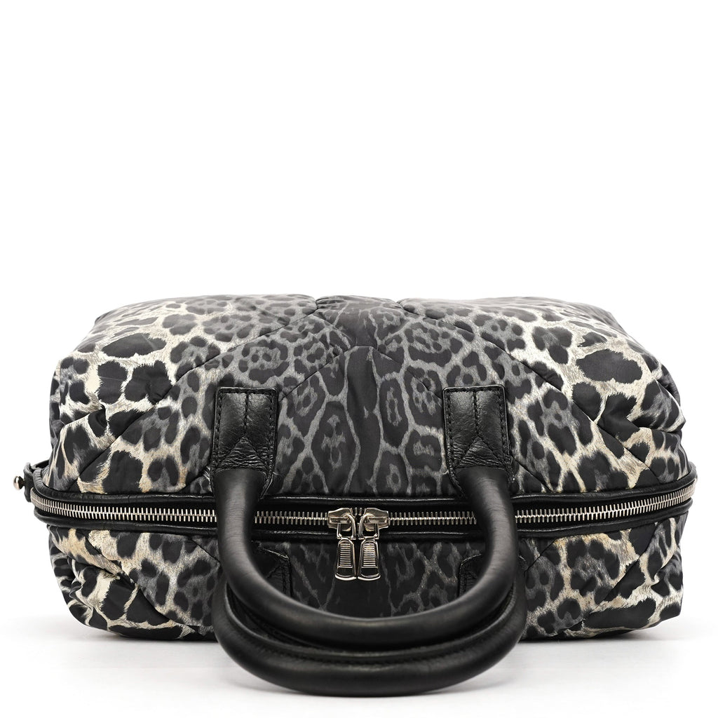 208315 Leopard Nylon Y Boston Bag
