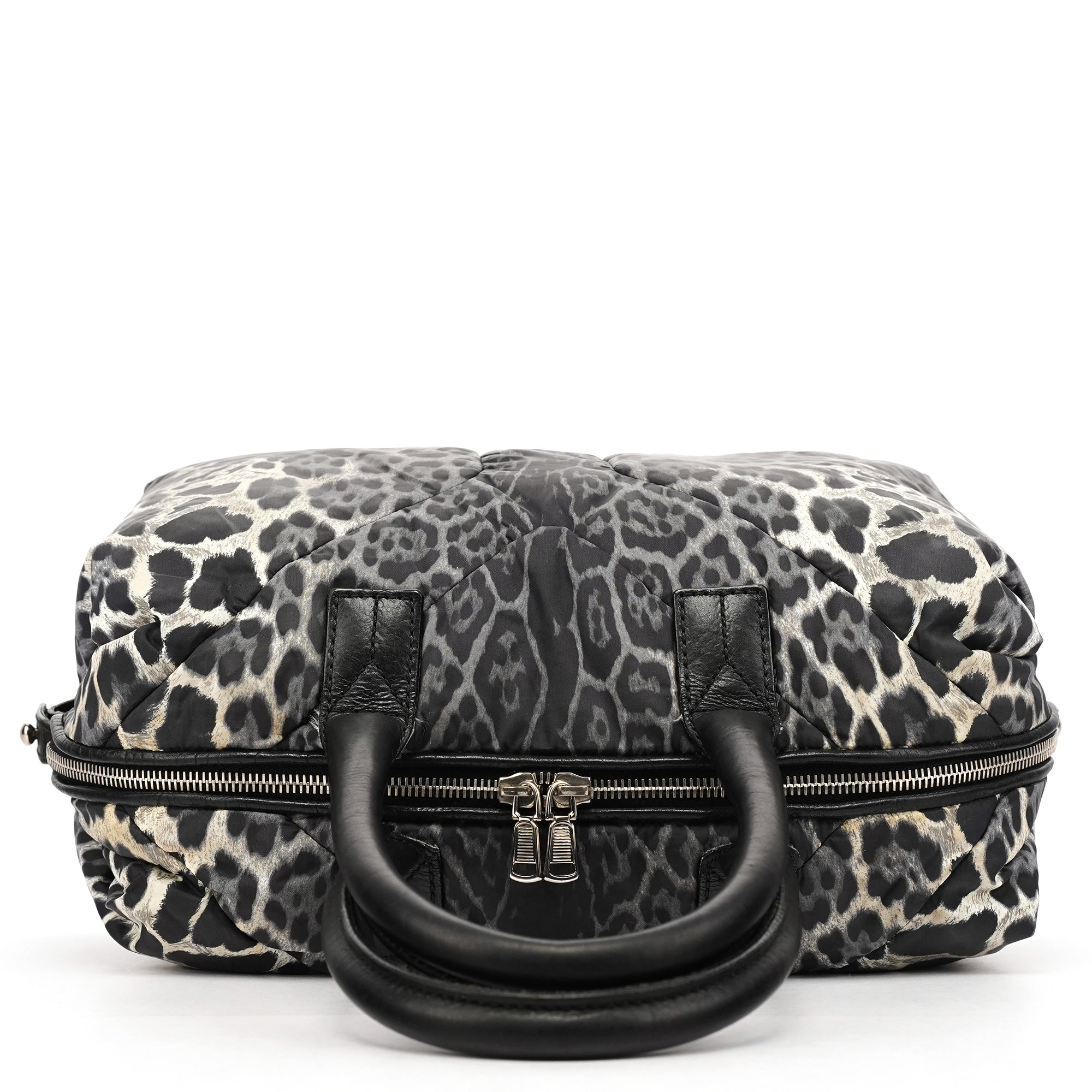 208315 Leopard Nylon Y Boston Bag