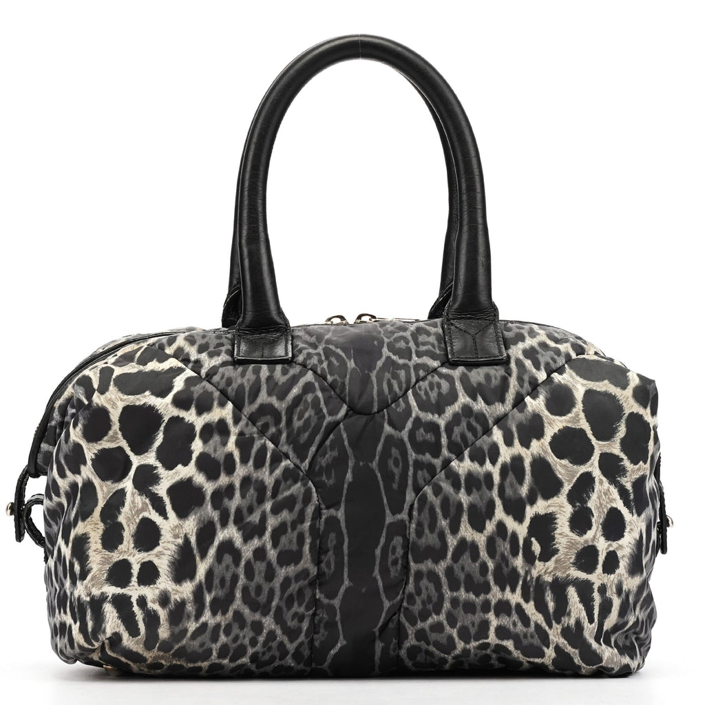 208315 Leopard Nylon Y Boston Bag