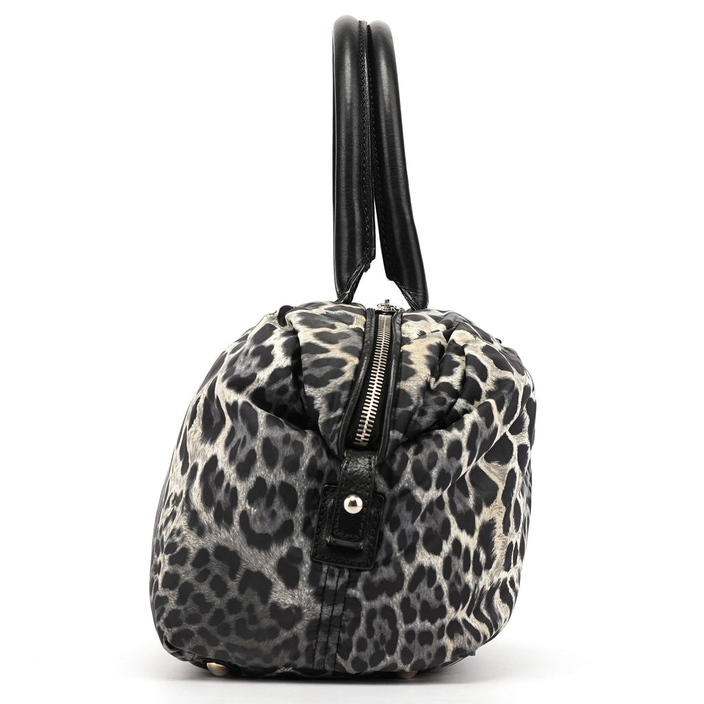 208315 Leopard Nylon Y Boston Bag