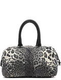 208315 Leopard Nylon Y Boston Bag