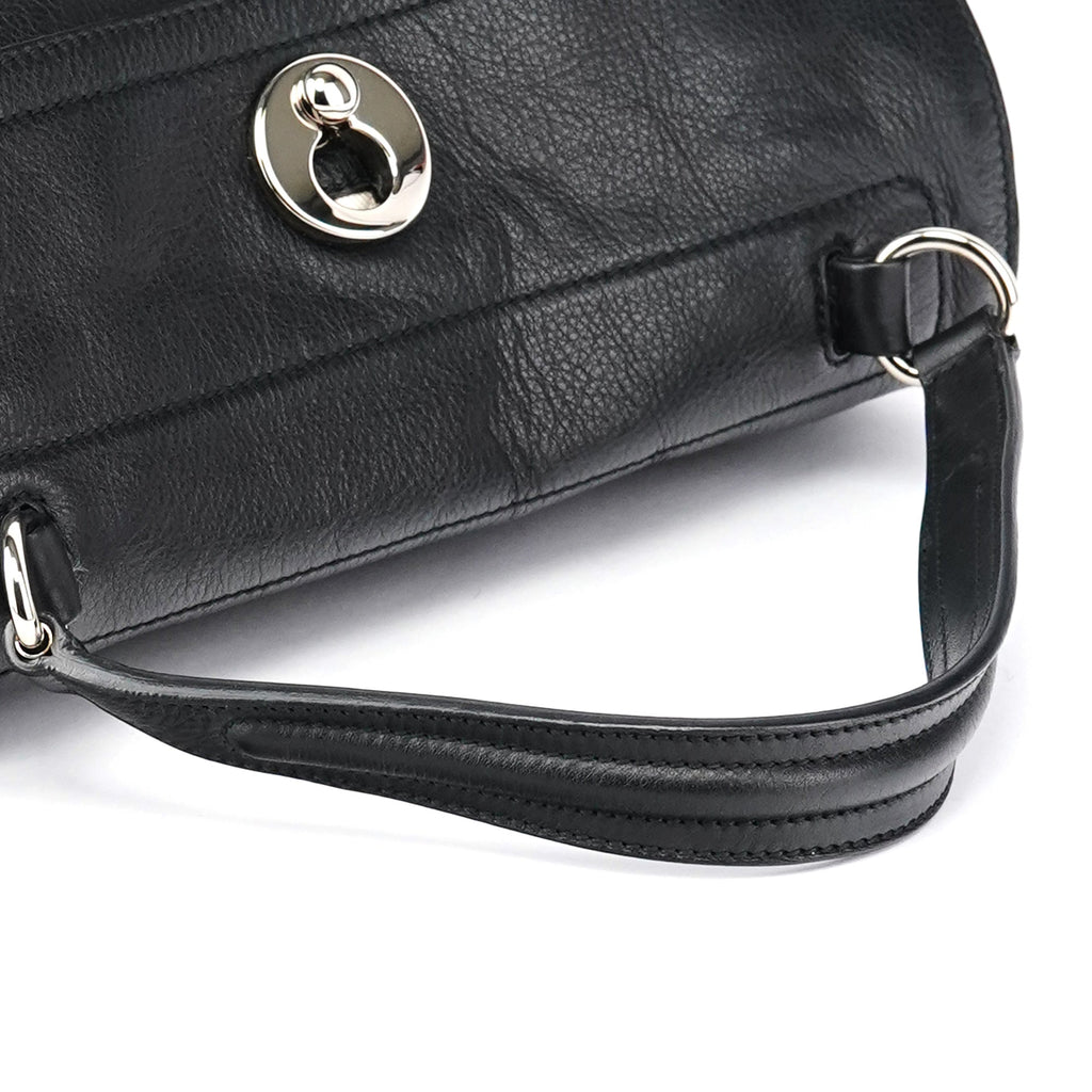 229680 Black Beige Leather Muse Two Bag