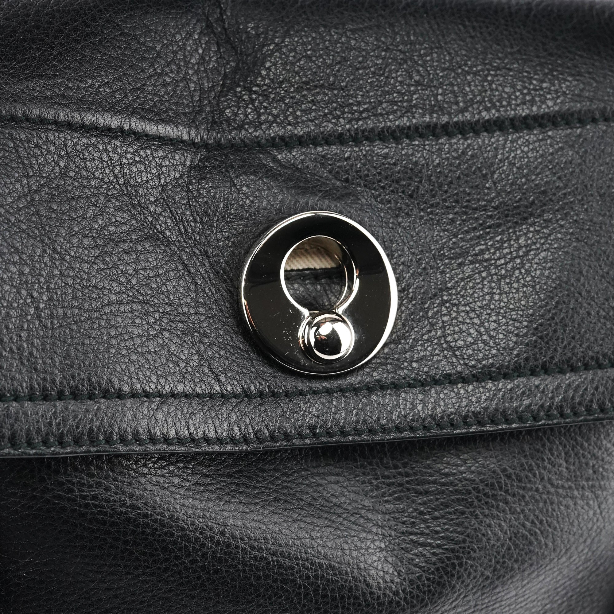 229680 Black Beige Leather Muse Two Bag