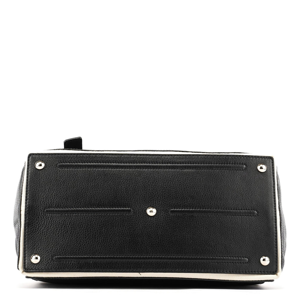 229680 Black Beige Leather Muse Two Bag
