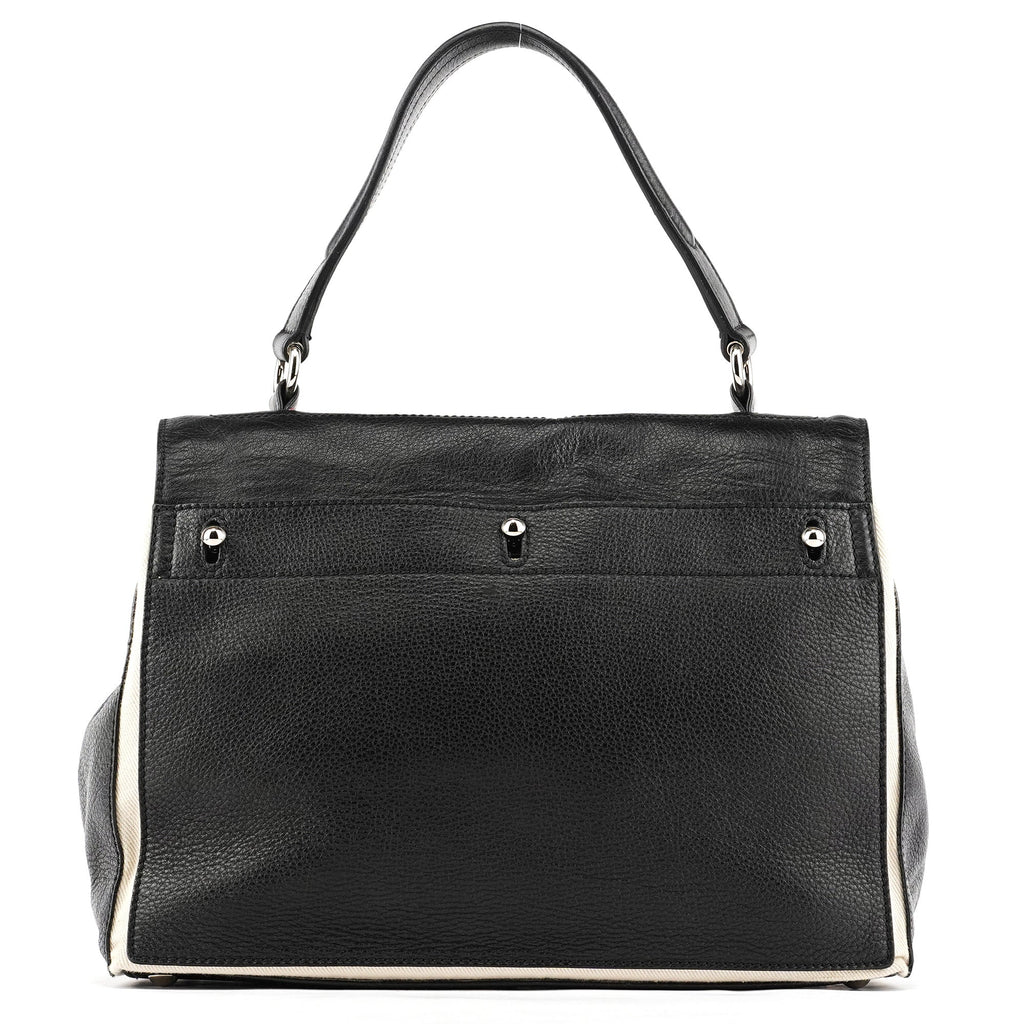 229680 Black Beige Leather Muse Two Bag