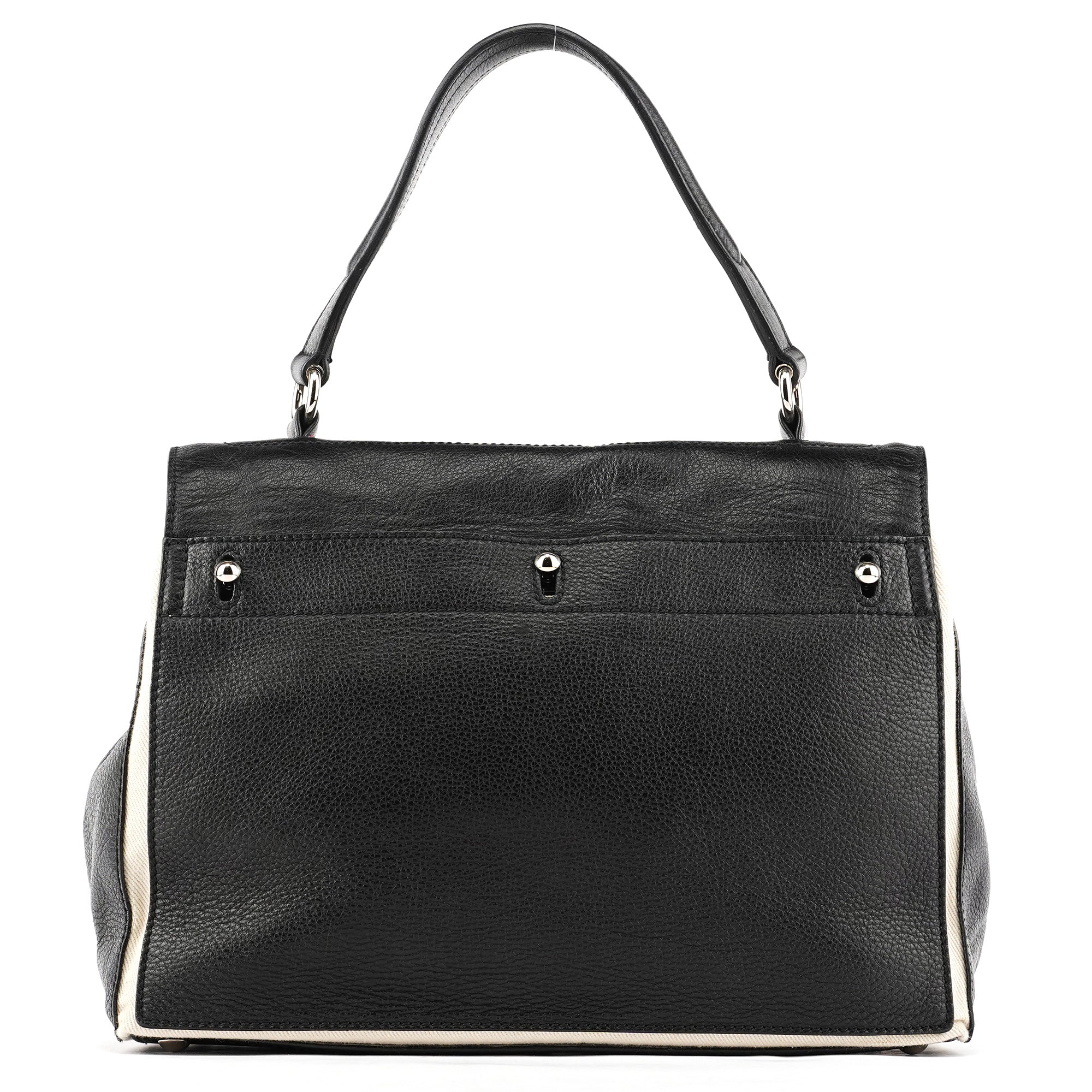 229680 Black Beige Leather Muse Two Bag