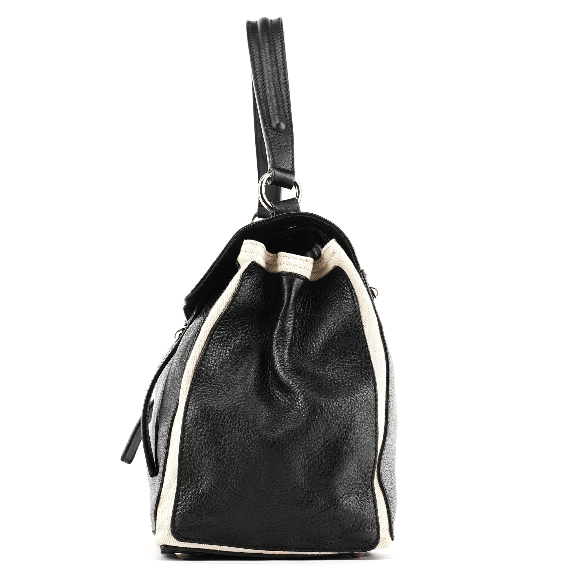 229680 Black Beige Leather Muse Two Bag