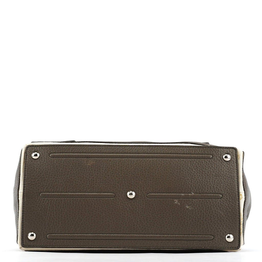 229680 Grey Ivory Leather Muse Two Bag