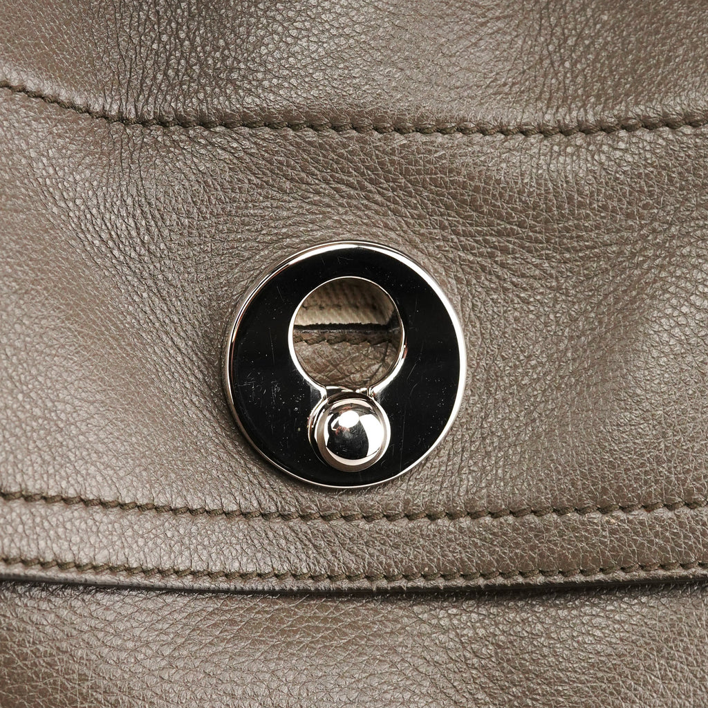 229680 Grey Ivory Leather Muse Two Bag