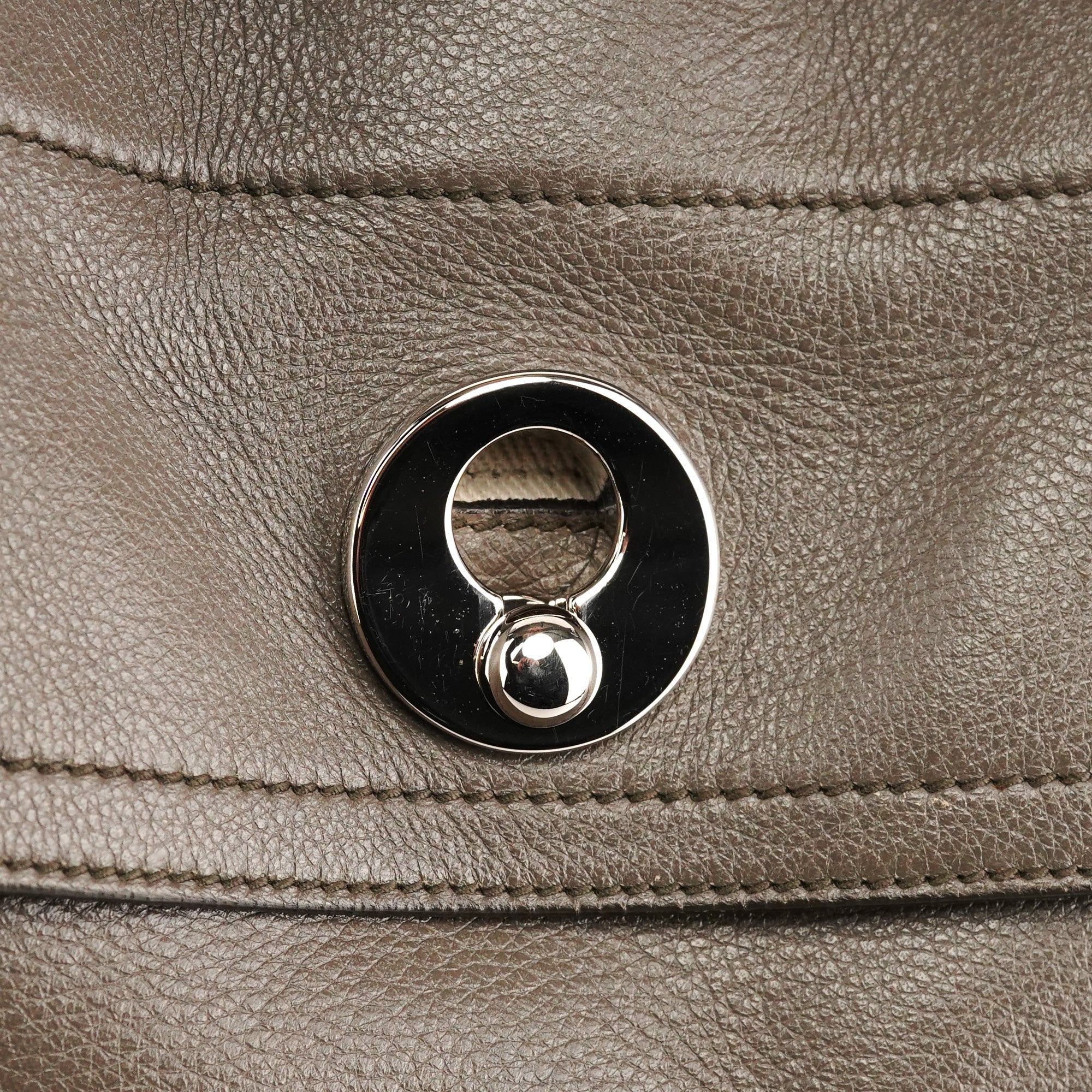 229680 Grey Ivory Leather Muse Two Bag
