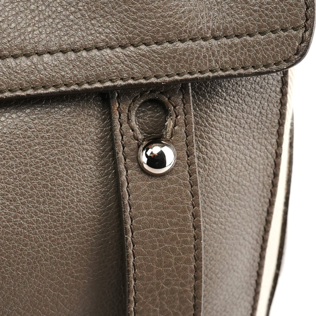 229680 Grey Ivory Leather Muse Two Bag