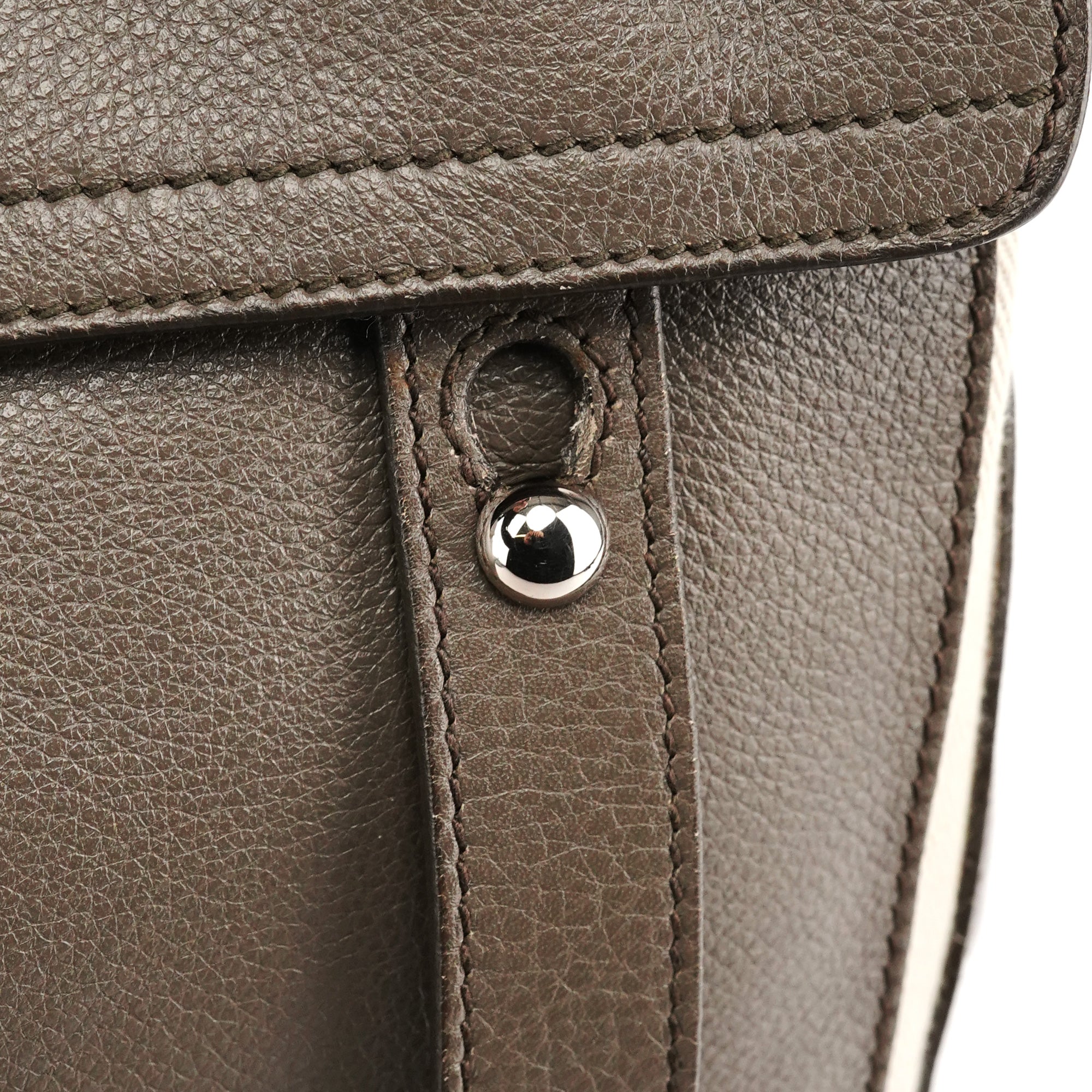 229680 Grey Ivory Leather Muse Two Bag